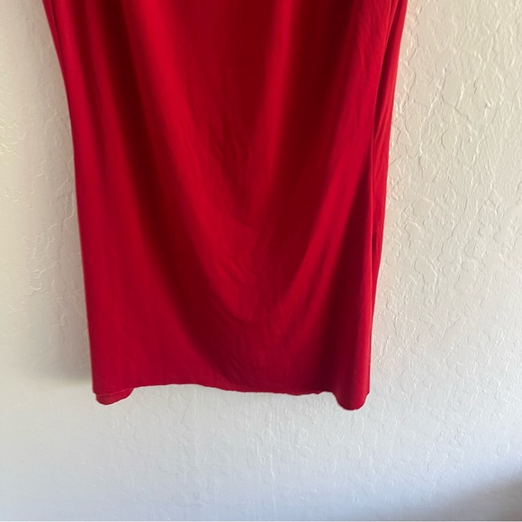 Oh Polly Sabine Mid Rise Maxi Skirt in Fire Red Heart Detail Womens Size 8 - Picture 4 of 9